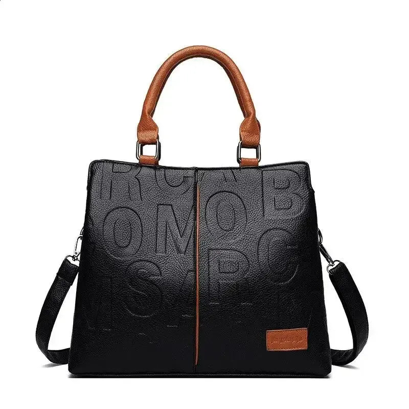 PU Leather Casual Crossbody Bags for Women Ladies Tote Handbag Female Large Capacity Travel Shoulder Bag 240723
