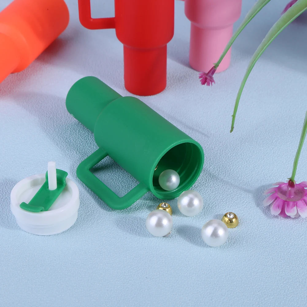 Mini Cup Keychain Lip Balm Keychain Cute Tumbler Key Ring Chapstick Holder Keychain Handbag Charms Key Ring for Handbag Decor