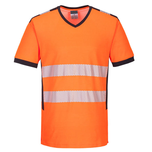 Hi-Vis V-Neck Mesh Half Sleeve T-Shirt