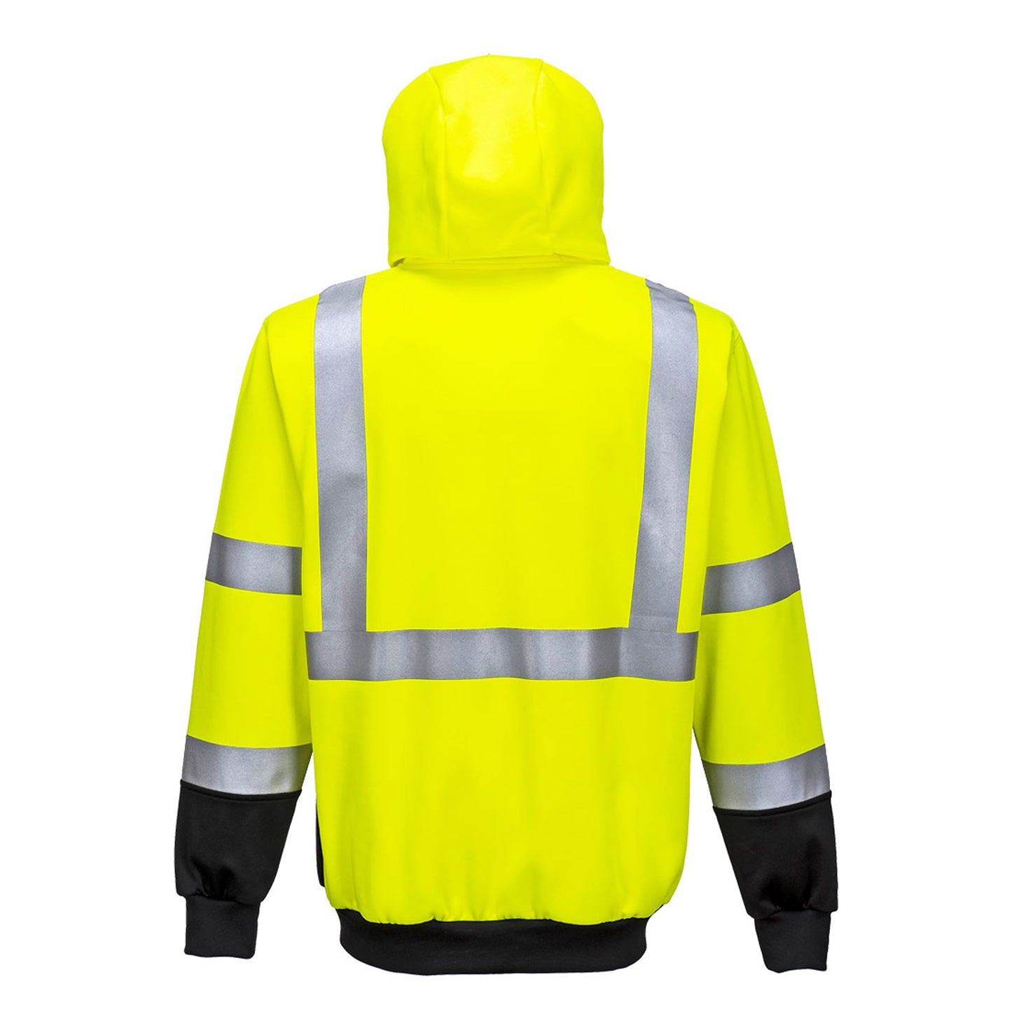 Hi-Vis Contrast Zipped Hoodie