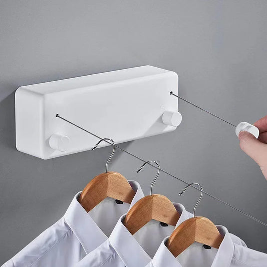 Punch-free Invisible Telescopic Drying Rack Balcony Bathroom Indoor And Outdoor Drying Rack Bold 304 Stainless Steel Wire Rope