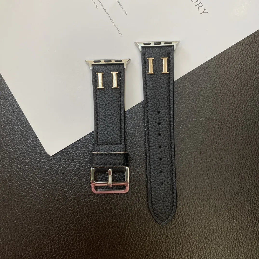 Watchband Designer Caviar Leather Apple Watch Band Watch Strap for Apple Watch Straps 38Mm 40Mm 49Mm 42MM 44Mm 45MM 3 4 5 SE 6 7 9 Series Iwatch Band Bracelet Watchband